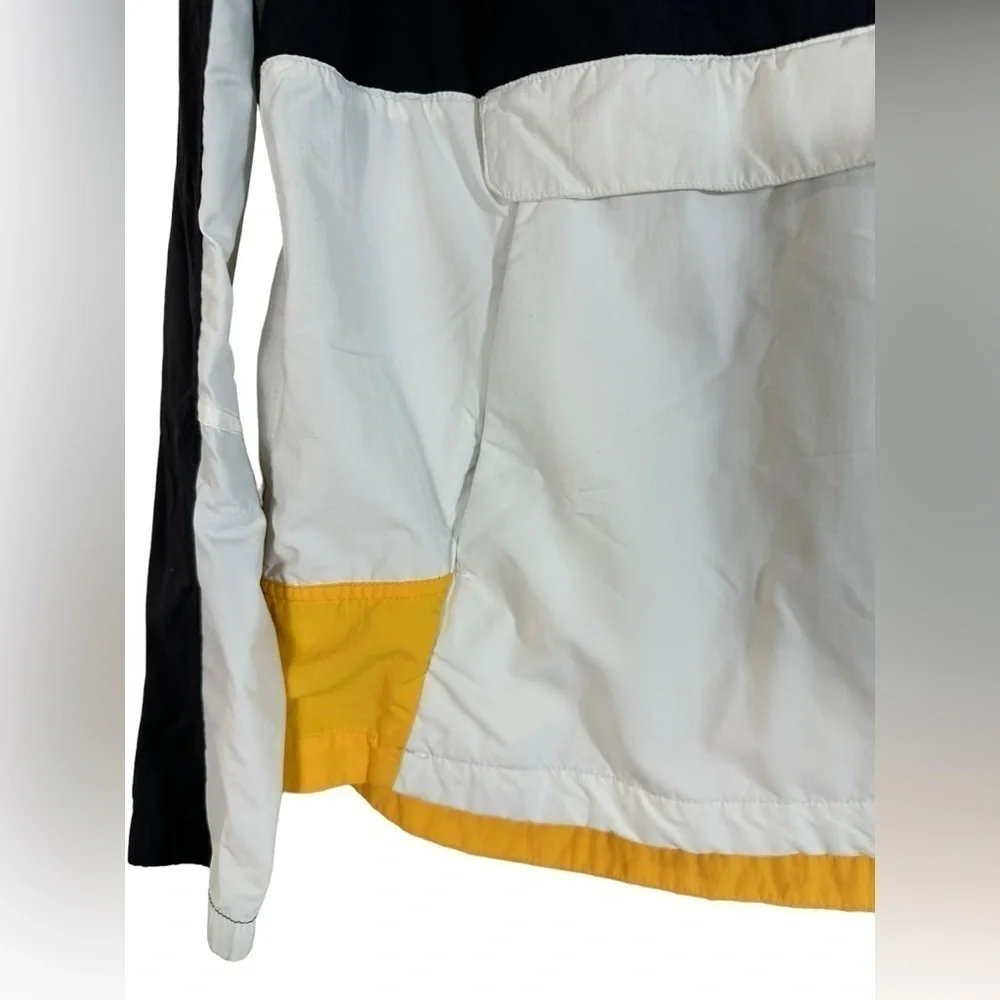 The North Face Black Gold & White Pullover Windbreaker Kangaroo Pocket
